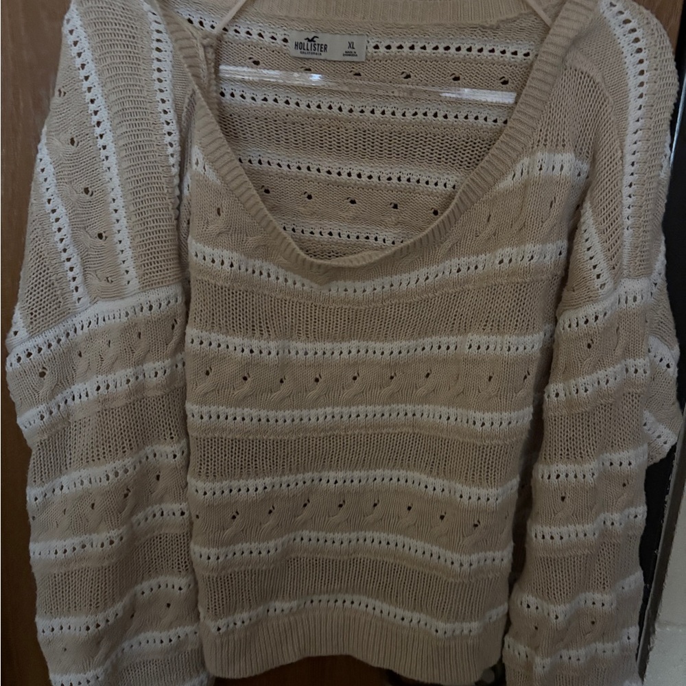 Hollister cropped off the shoulder sweater